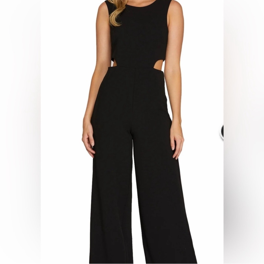 BCBGMaxAzria Black Cutout Jumpsuit